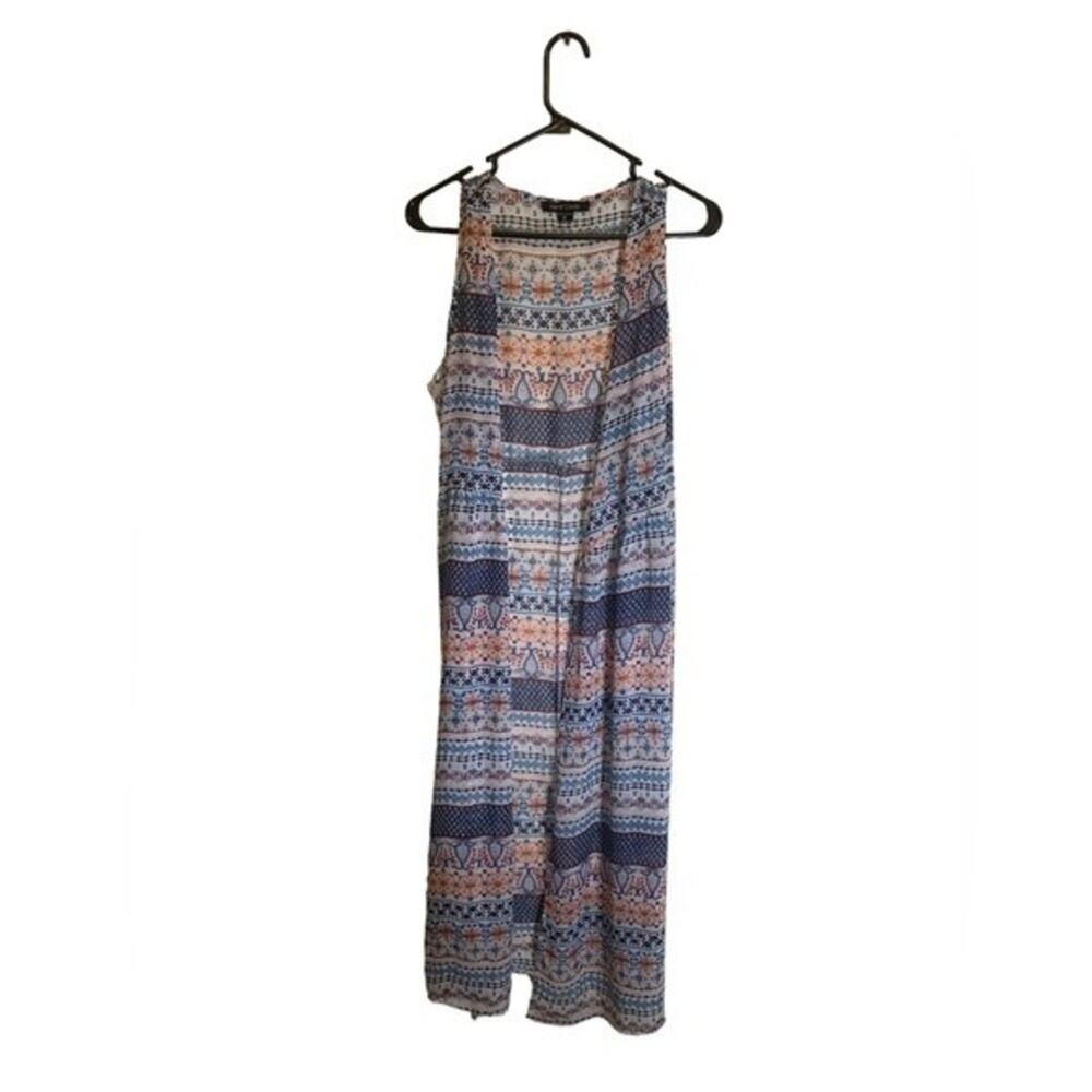 New Look Semi Sheer Duster Long Line Boho Western Size XL
